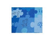Detský koberec 100x180 PUZZLE modrý CHLAPEC