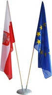 Podstawa Gabinetowa z 2 flagami stojak gabinetowy