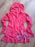 różowa bluzka tunika dziewczęca z kapturem 158