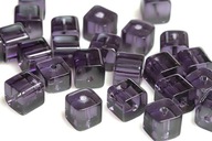 KALAIT sklenené kocky fialové 1cm 5ks -KS501a