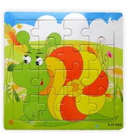 Drevené puzzle Vzdelávacia skladačka 9-15 dielikov.