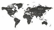 naklejki na ścianę ścienne mapa świata nazwy 200