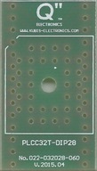 Adaptér KubisElectronics PCB PLCC32T-DIP28 0.6"