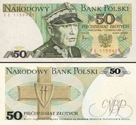 50 zł Świerczewski seria GG - 1988 - UNC z paczki