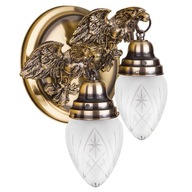 Mosadzné nástenné svietidlo štylizované OURO Orol KEMAR
