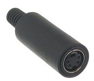 Gniazdo mini DIN-4 lutowane na kabel - MDK4