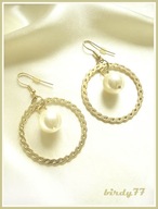 KOLCZYKI FASHION by Glitter perły koła vintage