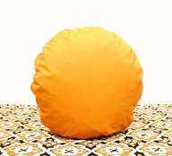 okrągła żółta poduszka dekoracyjna 60cm GRATIS