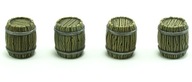 BECZKI ŚREDNIE żywica - 4 szt. - diorama, 28 mm