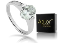 STAL Pierścionek La Riche Kr. Swarovski R 12 PUDEŁKO na prezent zaręczynowy