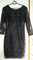 Mohito Sukienka koronka czarna ze złotem rozmiar S