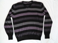 Skill SWETER MĘSKI BAWEŁNIANY W PASKI r.56/58 XL