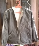 Kurtka chłopięca wiosna jesień zielona z kapturem