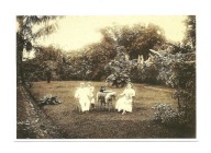 Pocztówka - Herbatka w ogrodzie cukierni / Jawa, 1910