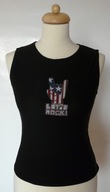 Let's Rock - czarna bluzeczka bluzka top S