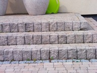 Palisada łupana, cegła, obrzeże 30x11x5 Bia./Żół.