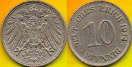 NIEMCY 10 Pfennig 1914 r. E