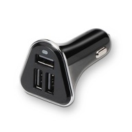 ŁADOWARKA SAMOCHODOWA DO TELEFONU 3X USB ZAPALNICZKA 5.2A CZARNA