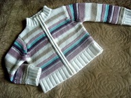 SWETEREK MODNY KOLOROWE PASY 104-110 CM 3-4 LATA