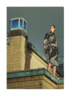 Pocztówka - Hishinuma, Modelka na dachu i latarenka