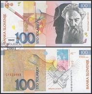 BNB - SŁOWENIA 100 Tolarjev 2003 CC 555565 # P31# CIEKAWY NUMER # UNC