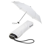 Plochý klasický veľmi ľahký dáždnik, biela