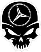 Mercedes череп наклейка-поршень отражатель-для выбору фото, цена