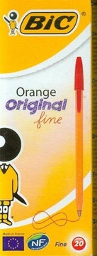 Шариковая ручка Orange Original Fine BIC, красная, в коробке 20 шт.