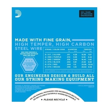 Струны D'Addario EXL117 11-56 DROP D TUNING