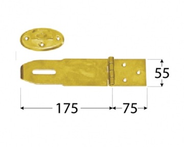 DOMAX ZZK 75 Петля со скрытым замком 175x75x55x