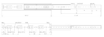 AMIX H45 DB/45 L-450MM ШАРИКОВАЯ НАПРАВЛЯЮЩАЯ