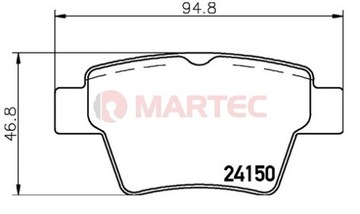 ЗАДНИЕ ТОРМОЗНЫЕ КОЛОДКИ CITROEN C4 I 2004-2010 гг.