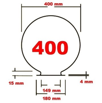 РУДАПОЛЬ ПРОЗРАЧНЫЙ ШАР Абажур 400к-180 ПММА