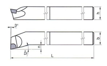 Токарно-ножевая расточная оправка NNWb ISO9R 1010 P20 10x10