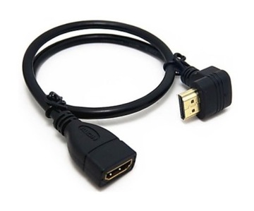 Угловой кабель HDMI-HDMI 1080 FULL HD TOP, 50 см