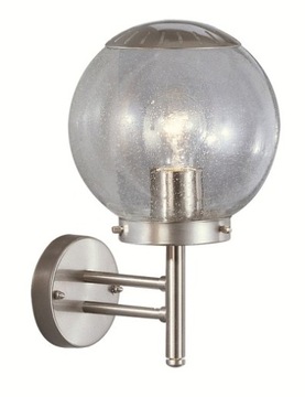 GLOBO LAMPA KINKIET ZEWNETRZNY ELEWACYJNY BOWLE IP44 INOX E27