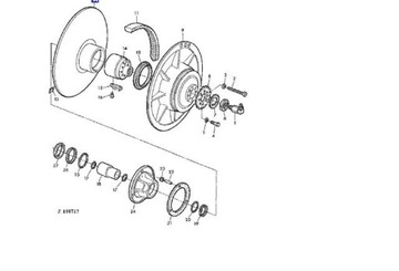 Zestaw uszczelnień wariatora młocarni John Deere