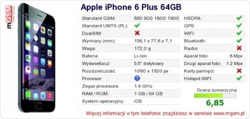 IPHONE 6 PLUS 64 ГБ КОСМИЧЕСКИЙ СЕРЫЙ