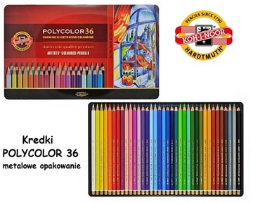 Мелки KOH-I-NOOR POLYCOLOR 36к 74823 металлическая упаковка