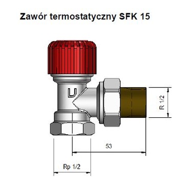 УГЛОВОЙ ТЕРМОСТАТИЧЕСКИЙ РАДИАТОРНЫЙ КЛАПАН 1/2