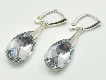 Серебро 925 пробы SWAROVSKI Almond CAL + футляр