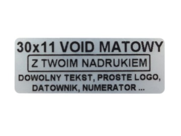 НАКЛЕЙКИ ПЕЧАТИ + ПРИНТ 30x11 VOID MAT 250ШТ ДЕШЕВО