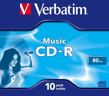 VERBATIM CD-R 700MB 52X AUDIO MUSIC PRO в коробке 10 шт!