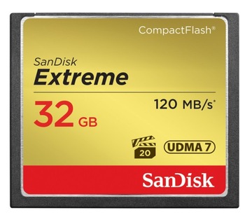 Карта памяти SanDisk CF 32 ГБ Extreme, 120 МБ/с