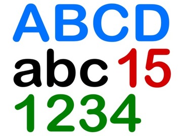 Водостойкие наклейки с надписями БУКВЫ/ЦИФРЫ, самоклеющиеся, 15 см.