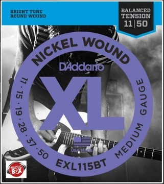 Струны D'ADDARIO EXL115BT со сбалансированным натяжением 11-50.