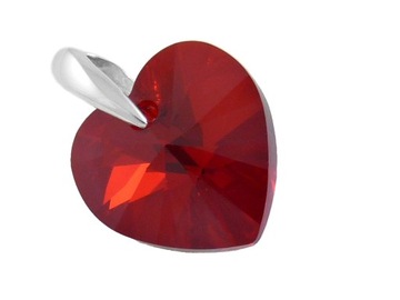 Серебряный КУЛОН с кристаллом SWAROVSKI HEART