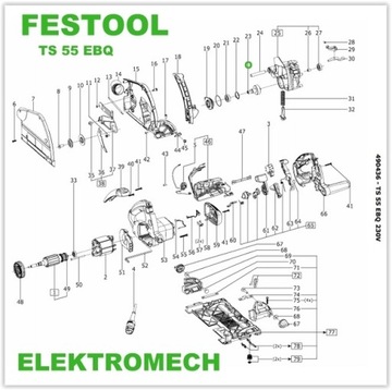 FESTOOL KOŁO ZĘBATE ZAGŁĘBIARKI TS55 495798