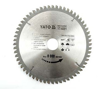 ПИЛЬНЫЙ ДИСК ПО АЛЮМИНИЮ 250мм 100Т YATO YT-6095