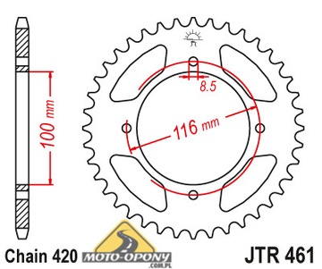 Комплект привода Kawasaki KX 85 BIG WHEELS Chain+